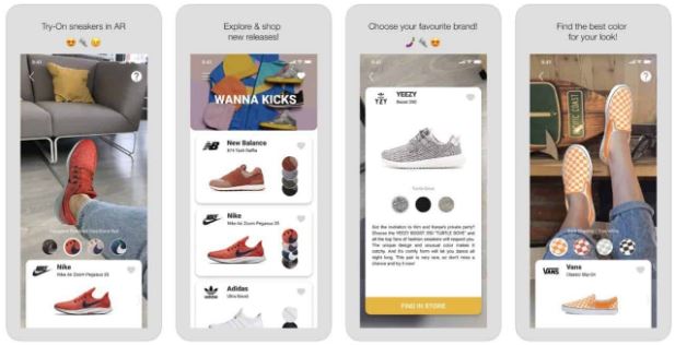 利用 AR 技术 iOS 软件 Wanna Kicks 让用户虚拟试波鞋