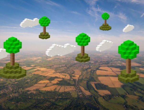 空拍机+ AR扩增实境新玩法，在天空上玩Minecraft？